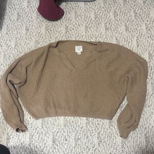Billabong Tan V-Neck Sweater